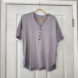 Madewell Heather Purple Gray Tee